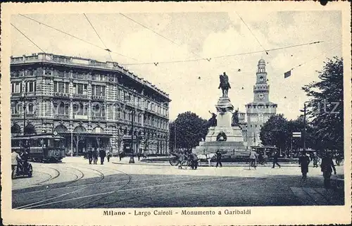 Milano Largo Cairoli Monumento a Garbaldi Denkmal Kat. Italien