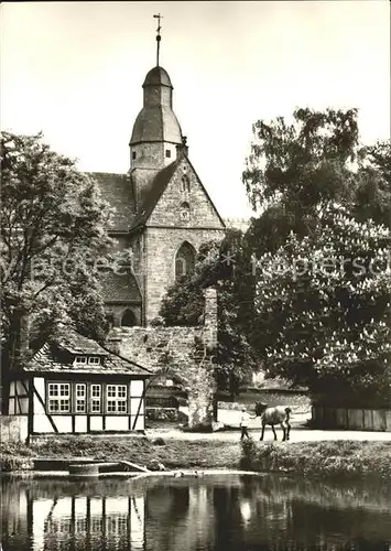 Amelungsborn Kirche des Klosters 12. Jhdt. Fliegeraufnahme Kat. Negenborn
