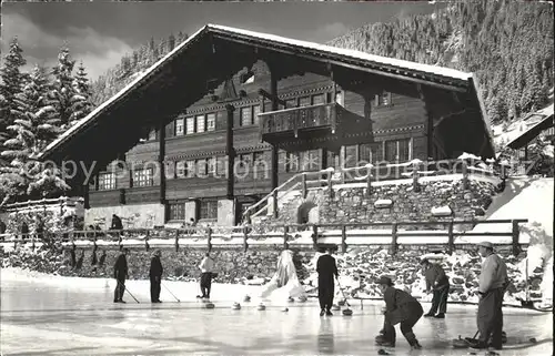 Adelboden Taverne Curlingbahn Wintersportplatz Kat. Adelboden