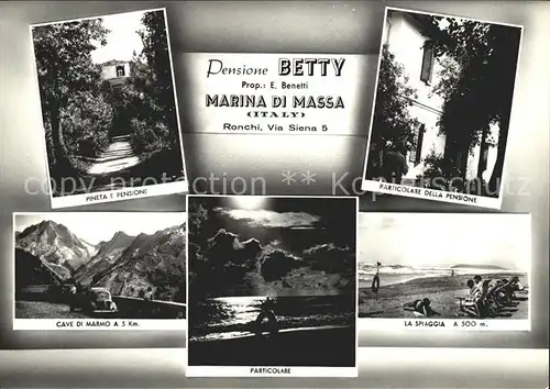 Marina di Massa Pensione Betty Spiaggia Cave di Marmo Alpi Kat. Massa