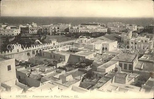 Sousse Panorama vers la Place Pichon Kat. Tunesien