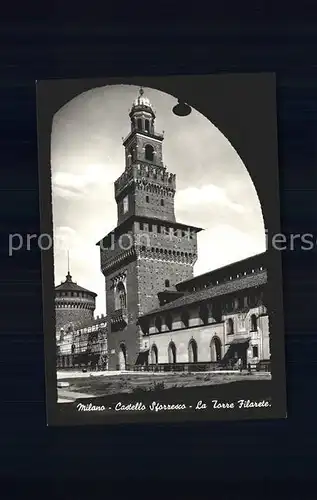 Milano Castello Sforzesco Torre Filarete Kat. Italien