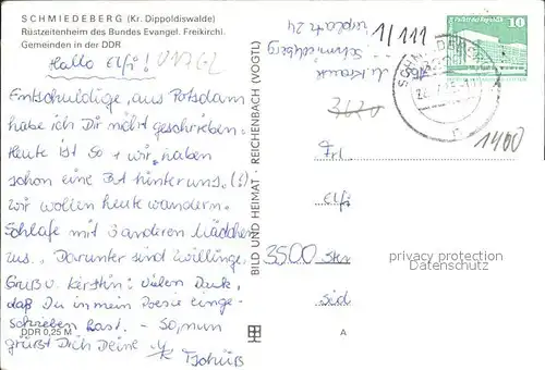 Schmiedeberg  Dippoldiswalde Martin Luther King Haus Friedenskapelle Fischzug  / Dippoldiswalde /Saechsische Schweiz-Osterzgebirge LKR