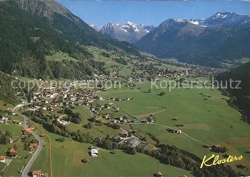 Klosters GR Dorf Platz Gatschiefer Silvretta Kat. Klosters