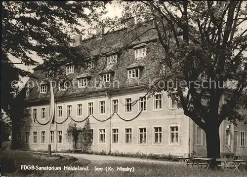 See Niesky FDGB Sanatorium Heideland  Kat. Niesky