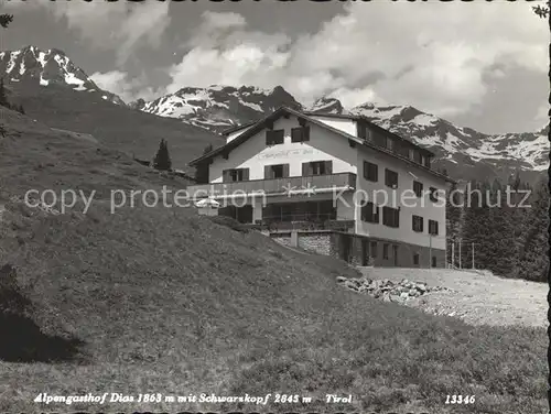 Tirol Region Alpengasthof Dias mit Schwarzkopf Kat. Innsbruck