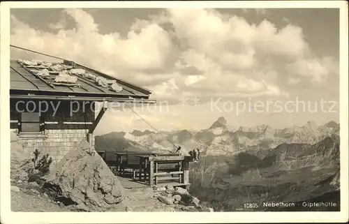 Nebelhorn Gipfelhuette Alpenpanorama Kat. Oberstdorf