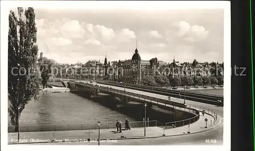 Konstanz Bodensee Neue Rheinbruecke und See Hotel Kat. Konstanz