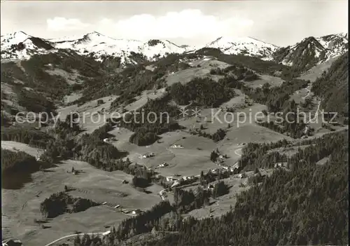 Saege Gunzesried Allgaeuer Alpen Fliegeraufnahme