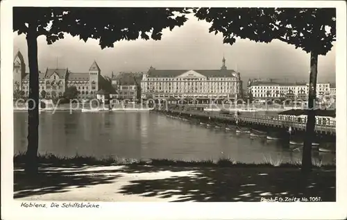 Foto Zeitz F.G. Nr. 1061 Koblenz Schiffsbruecke  Kat. Berchtesgaden