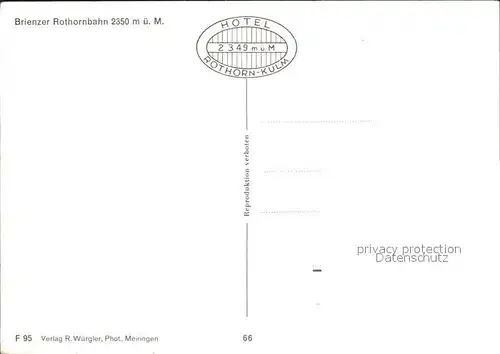 Brienz Rothornbahn  Kat. Eisenbahn