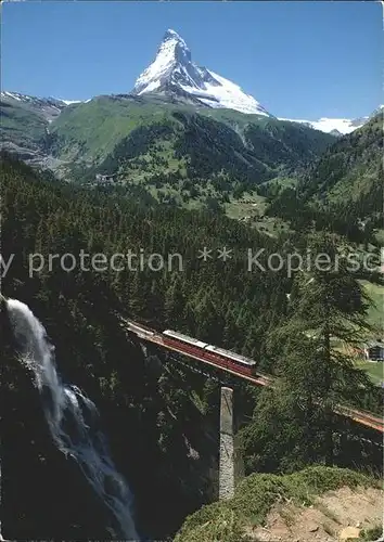Gornergratbahn Findelenbruecke Zermatt Matterhorn Mont Cervin  Kat. Gornergrat