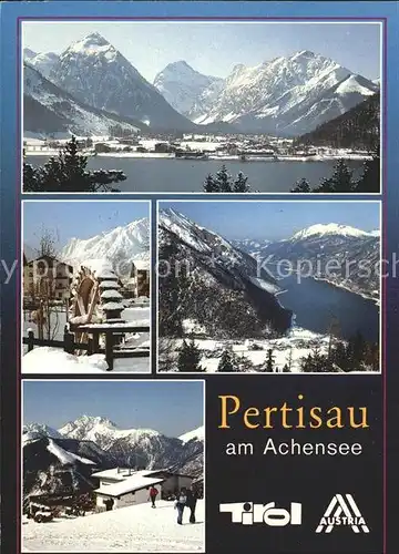 Pertisau Achensee Panorama Teilansichten Skigebiet Kat. Eben am Achensee