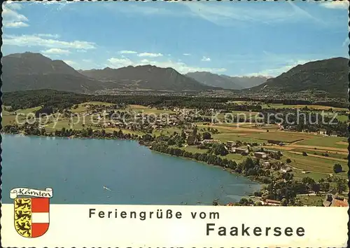 Egg Faakersee mit Drobollach Panorama Kat. Villach Kaernten