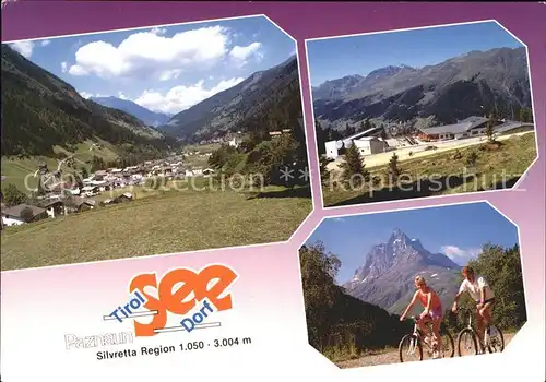 See Tirol Panorama Teilansicht Radfahrer