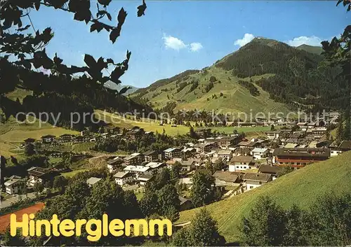 Hinterglemm Saalbach mit Zwoelferkogel Kat. Oesterreich