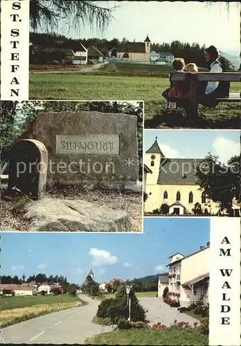 St Stefan Walde mit Stefanstritt und Kirche