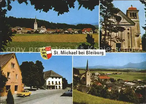 St Michael Kaernten Ortsansicht Kirche Strassenpartie 
