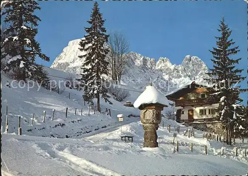 Tirol Region Winteridyll Bildstock am Wilden Kaiser Kat. Innsbruck