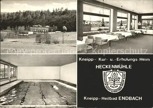 Endbach Gladenbach Schwimmbad Erholungsheim Heckenmuehle Kat. Gladenbach