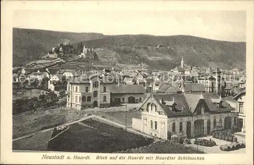 Neustadt Haardt Ortsblick mit Haardter Schloesschen Kat. Neustadt an der Weinstr.