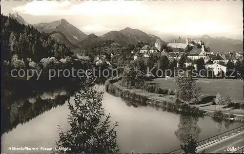 Fuessen Allgaeu Stadtblick Schloss Kat. Fuessen