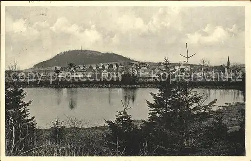 Altenberg Erzgebirge Blick vom Galgenteich mit Geisingberg Kat. Geising