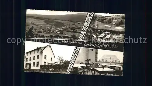 Falkengesaess Odenwald Panorama Gasthaus Pension Zur Rose Gaststube Kat. Rothenberg