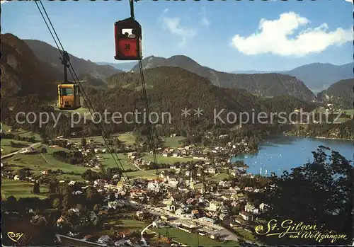 St Gilgen Salzkammergut Seilbahn mit Wolfgangsee Kat. St Gilgen Wolfgangsee