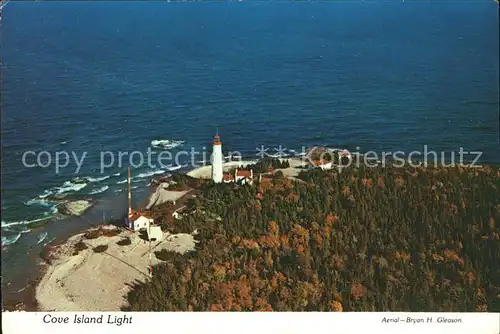 Ontario Canada Cove Island Lighthouse Fliegeraufnahme Kat. Kanada