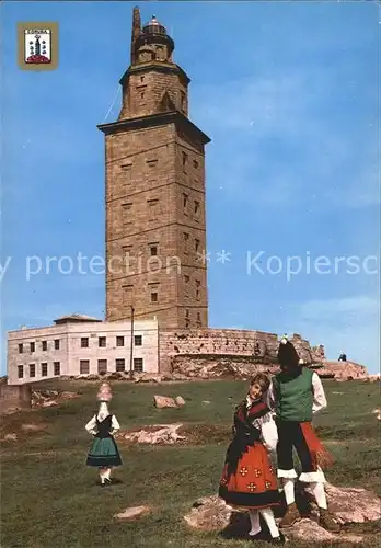 La Coruna Torre de Hercules Landestracht Kat. Spanien