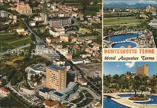 Montegrotto Terme mit Hotel Augustus Terme Fliegeraufnahme Kat. 