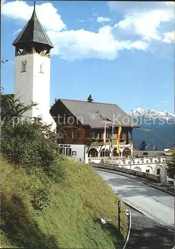 Flims GR Kirchlein von Fidaz mit Fidazerhof Kat. Flims Dorf