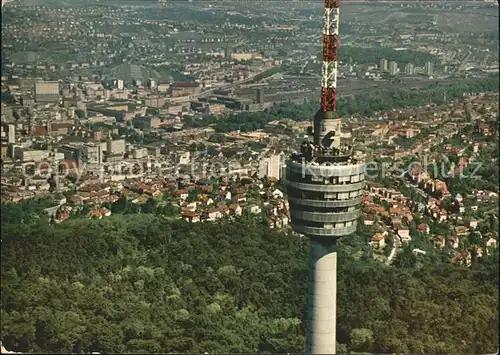 Stuttgart mit Fernsehturm Fliegeraufnahme Kat. Stuttgart