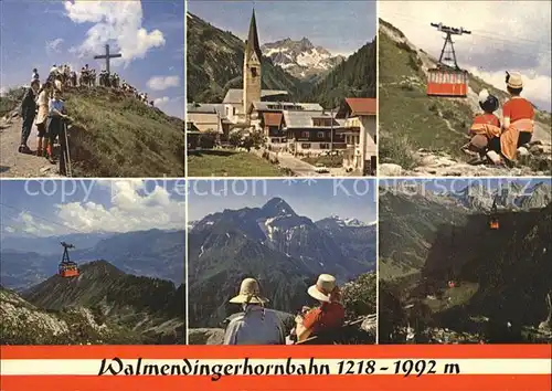Mittelberg Kleinwalsertal Walmendingerhornbahn Gipfelkreuz Kirche Kat. Oesterreich
