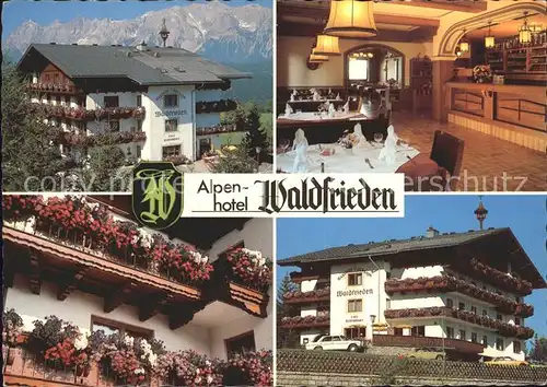 Rohrmoos Schladming Alpenhotel Waldfrieden Balkon Gastraum