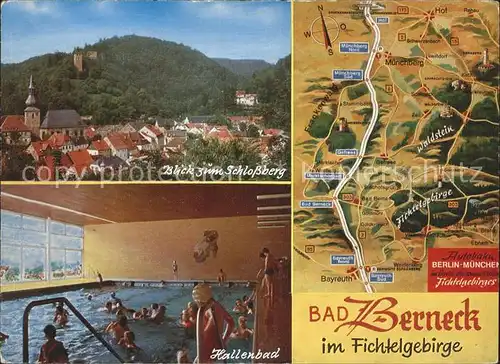 Bad Berneck Hallenbad Schlossberg Autobahnkarte Kat. Bad Berneck Fichtelgebirge