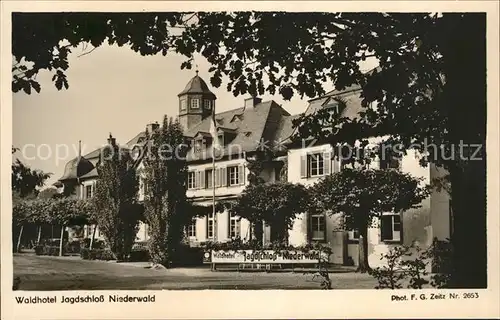 Foto Zeitz F.G. Nr. 2653 Waldhotel Jagdschloss Niederwald Kat. Berchtesgaden