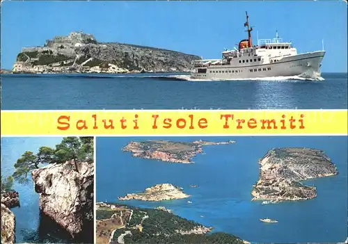 Isole Tremiti Fliegeraufnahme Faehre Kat. Ile Tremiti