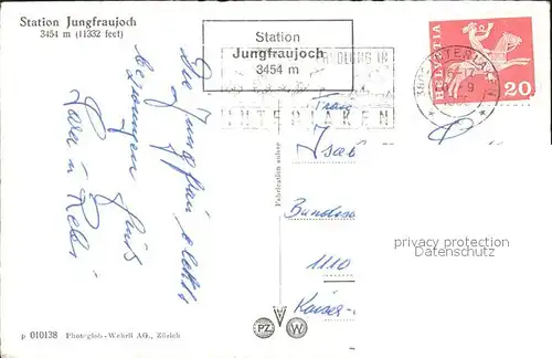 Interlaken BE Station Jungfraujoch Kat. Interlaken