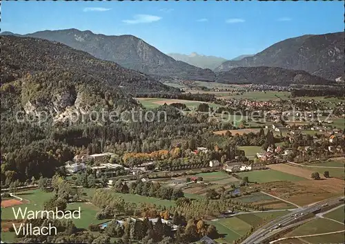 Warmbad Villach Kurbad Thermalbad Alpenpanorama Fliegeraufnahme Kat. Villach