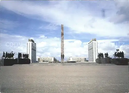 Leningrad St Petersburg Denkmal fuer die Verteidiger Leningrads Platz des Sieges Kat. Russische Foederation