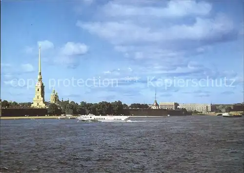 Leningrad St Petersburg View of the Neva and the Peter and Paul Fortress Kat. Russische Foederation