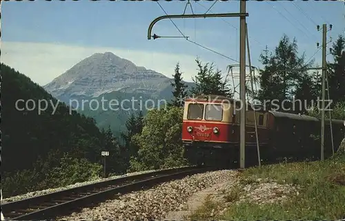 Mariazellerbahn  Partie zwischen Goesing und Annaberg mit oetscher Kat. St. Poelten