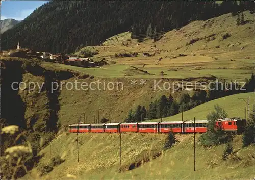 Rhaetische Bahn Bernina Express Berguen  Kat. Eisenbahn