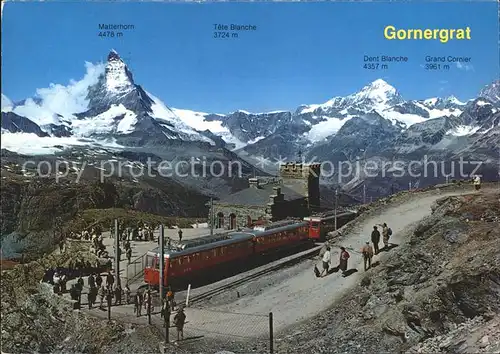 Gornergratbahn Zermatt Bahnstation Matterhorn Kat. Gornergrat