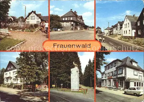 Frauenwald Thueringen Platz des Friedens Bahnhofsgaststaette Nordstrasse Kat. Frauenwald