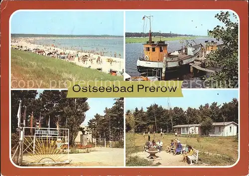 Prerow Ostseebad Strand Fischerboot Pionierlager  / Darss /Nordvorpommern LKR