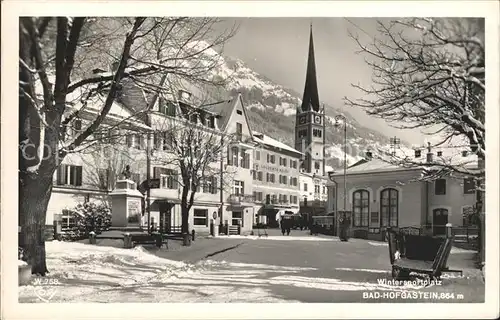 Bad Hofgastein Strassenpartie Kirche Wintersportplatz Kat. Bad Hofgastein