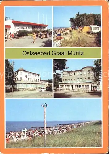 Graal-Mueritz Ostseebad Broilergaststaette Zeltplatz Hotel Konsum Gaststaette Strand / Seeheilbad Graal-Mueritz /Bad Doberan LKR